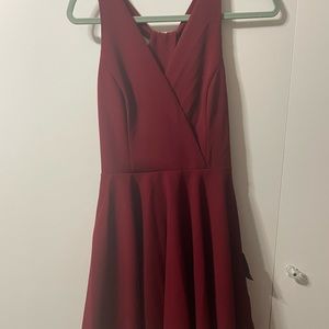 Cross strap skater dress